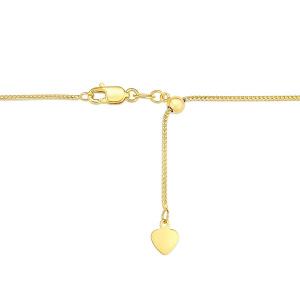 Unbranded 02435-22 14k Yellow Gold Adjustable Franco Chain 0.9mm Size: