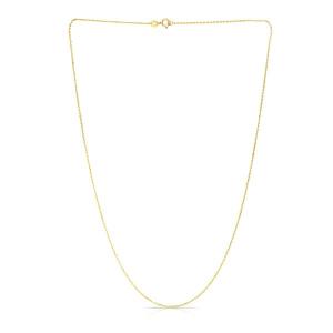 Unbranded 97479-16 14k Yellow Gold Diamond Cut Cable Link Chain 1.1mm 