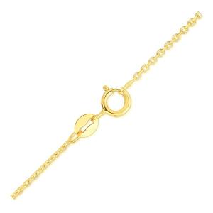 Unbranded 97479-16 14k Yellow Gold Diamond Cut Cable Link Chain 1.1mm 