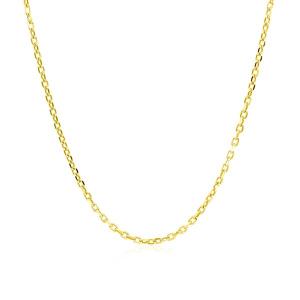 Unbranded 89089-24 14k Yellow Gold Diamond Cut Cable Link Chain 1.5mm 