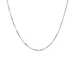 Unbranded 86613-16 18k White Gold Box Chain 0.6mm Size: 16''