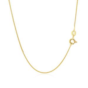 Unbranded 67358-16 14k Yellow Gold Diamond Cut Round Wheat Chain 0.6mm