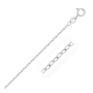 Unbranded 94513-16 14k White Gold Faceted Cable Link Chain 1.3mm Size: