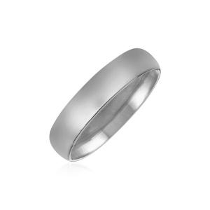 Unbranded 96693-8 14k White Gold 5mm Comfort Fit Wedding Band Size: 8