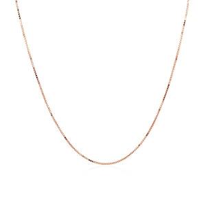 Unbranded 44063-18 14k Rose Gold Classic Box Chain 0.6mm Size: 18''