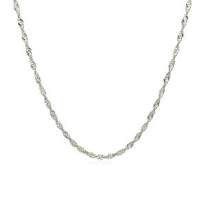 Unbranded 47065-18 10k White Gold Singapore Chain 1.5mm Size: 18''