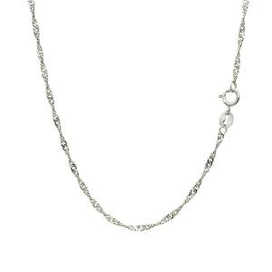 Unbranded 47065-18 10k White Gold Singapore Chain 1.5mm Size: 18''