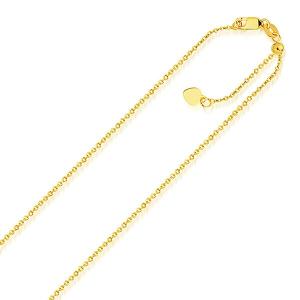 Unbranded 59366-22 14k Yellow Gold Singapore Style Adjustable Chain (1