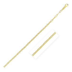 Unbranded 44776-18 14k Yellow Gold Delicate Paperclip Chain (2.1mm) Si