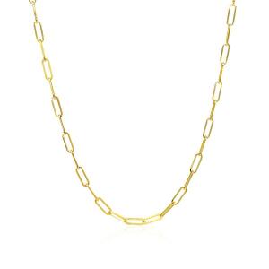 Unbranded 44776-18 14k Yellow Gold Delicate Paperclip Chain (2.1mm) Si