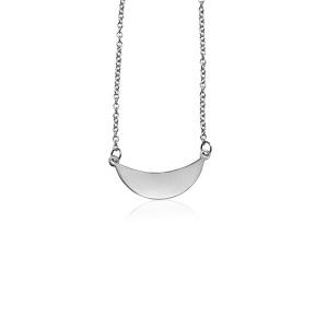 Unbranded 82609-18 14k White Gold 18 Inch Necklace With Polished Arc S