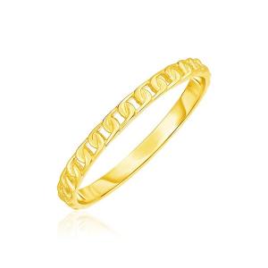 Unbranded 64049-7 14k Yellow Gold Ring With Bead Texture Size: 7