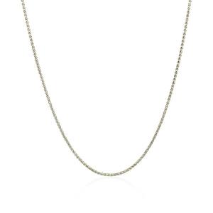 Unbranded 88547-20 14k White Gold Diamond Cut Round Wheat Chain 1.0mm 