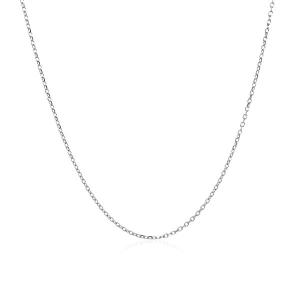 Unbranded 08985-16 14k White Gold Diamond Cut Cable Link Chain 0.8mm S