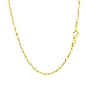 Unbranded 93657-18 10k Yellow Gold Solid Diamond Cut Rope Chain 1.5mm 