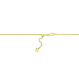 Unbranded 71742-22 14k Yellow Gold Adjustable Rope Chain 1.0mm Size: 2