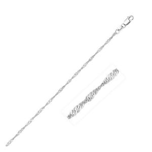 Unbranded 86607-18 14k White Gold Singapore Chain 1.5mm Size: 18''