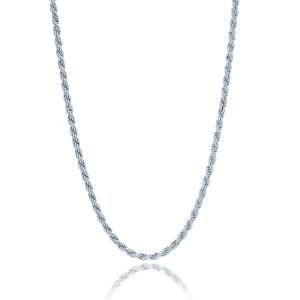 Unbranded 79302-20 Sterling Silver 2.9mm Diamond Cut Rope Style Chain 