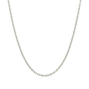 Unbranded 65667-17 14k White Gold Round Cable Link Chain 1.5mm Size: 1