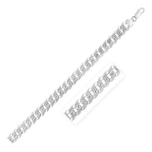 Unbranded 15987-22 Sterling Silver Rhodium Plated Curb Chain 11mm Size