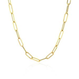 Unbranded 92376-18 14k Yellow Gold Wide Paperclip Chain (3.3mm) Size: 