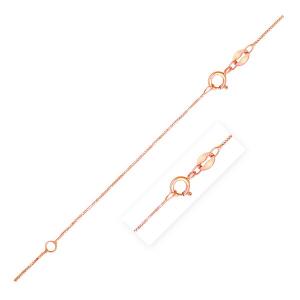 Unbranded 65745-18 Double Extendable Box Chain In 14k Rose Gold (0.6mm