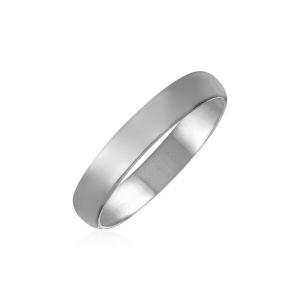 Unbranded 63589-6 14k White Gold 4mm Comfort Fit Wedding Band Size: 6