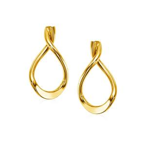 Unbranded 66834 14k Yellow Gold Polished Tear Drop Earrings