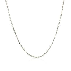 Unbranded 94949-18 Sterling Silver Rhodium Plated Cable Chain 1.1mm Si