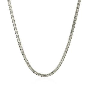 Unbranded 20677-24 Sterling Silver Rhodium Plated Foxtail 2.0mm Size: 