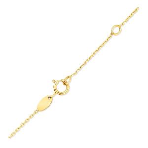 Unbranded 66036-17 14k Yellow Gold Chain Necklace With Cross Stations 