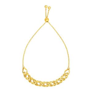 Unbranded 99348-9.25 Adjustable Chain Bracelet In 14k Yellow Gold Size