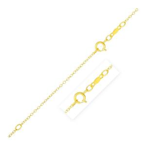 Unbranded 32676-18 Extendable Cable Chain In 14k Yellow Gold (1.2mm) S