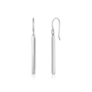 Unbranded 06937 Sterling Silver Polished Bar Earrings