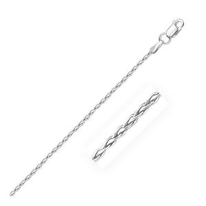 Unbranded 97680-24 Sterling Silver Rhodium Plated Wheat Chain 1.5mm Si