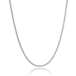 Unbranded 97680-24 Sterling Silver Rhodium Plated Wheat Chain 1.5mm Si