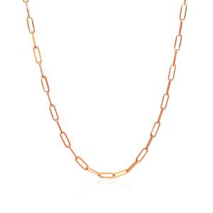 Unbranded 06901-18 14k Rose Gold Delicate Paperclip Chain (2.1mm) Size