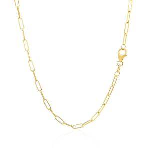 Unbranded 44776-20 14k Yellow Gold Delicate Paperclip Chain (2.1mm) Si