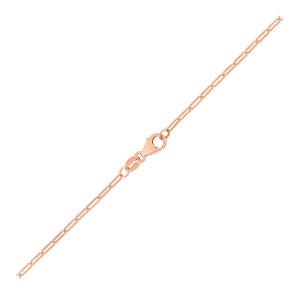 Unbranded 77532-16 14k Rose Gold Fine Paperclip Chain (1.5mm) Size: 16