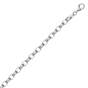 Unbranded 84939-7.25 Sterling Silver Polished Charm Bracelet With Rhod