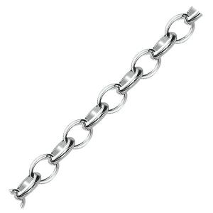 Unbranded 84939-7.25 Sterling Silver Polished Charm Bracelet With Rhod