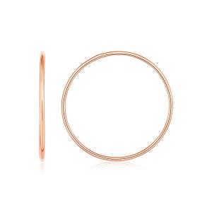 Unbranded 60429 Endless Hoop Style Earrings In 14k Rose Gold