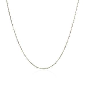 Unbranded 56366-18 14k White Gold Diamond Cut Round Wheat Chain 0.6mm 