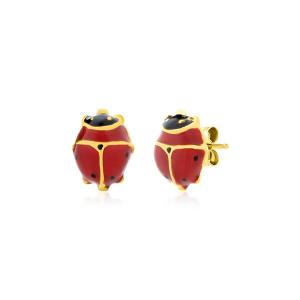 Unbranded 63630 14k Yellow Gold Lady Bug Earrings