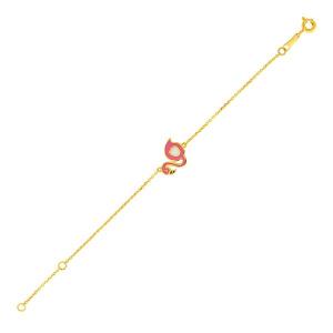 Unbranded 76853-5.5 14k Yellow Gold 5 12 Inch Childrens Bracelet With 