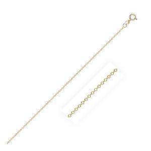 Unbranded 66146-18 14k Yellow Gold Cable Link Chain 0.5mm Size: 18''