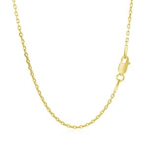 Unbranded 89089-22 14k Yellow Gold Diamond Cut Cable Link Chain 1.5mm 