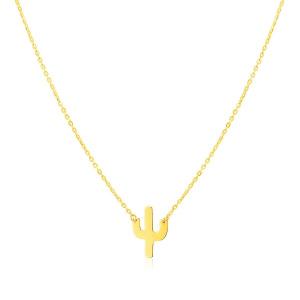 Unbranded 94466-18 14k Yellow Gold Necklace With Cactus Size: 18''