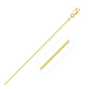 Unbranded 62584-18 14k Yellow Gold Diamond Cut Round Wheat Chain 1.0mm