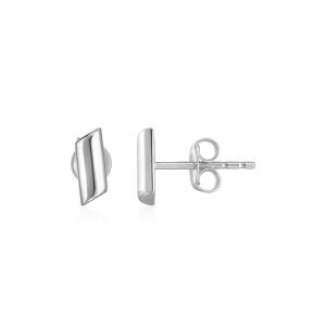 Unbranded 67886 14k White Gold Polished Rectangular Post Earrings